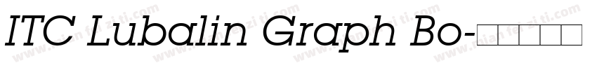 ITC Lubalin Graph Bo字体转换